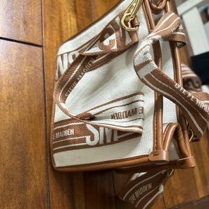 Steve Madden Tan and Cream Messenger Bag